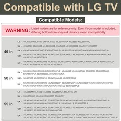 Durable ABS TV Stand Legs Replacement for Selected LG Televisions – Modern Black