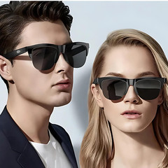 Smart UV Sunglasses Bluetooth Open-Ear Wireless Audio Touch Button Waterproof