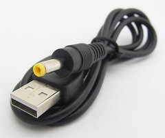 4pcs 0.8m USB Male to 4.0 x 1.7mm 4.0×1.7 Male Power Charge Cable for Sony PSP