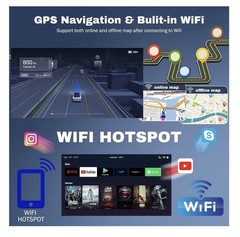 9in Touchscreen 2 DIN Car Stereo GPS WiFi CarPlay Android Auto for CRZ 2010-16