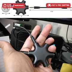 5-Jack Audio Headphone Splitter 5 Way for 3.5mm Devices Multi Earphone Splitter