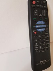 Genuine Sharp RRMCGO119AJSA Remote Control VCR Black Blue Red **TESTED**