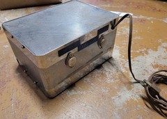 Vintage Mysterious Home Brew Vacuum Tube Radio Scanner in a Shiny Metal Case