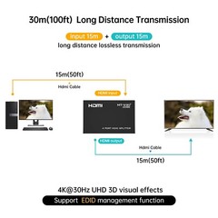 MT-VIKI 4K Powered HDMI Splitter 1 in 4 Out 1×4 for TV Satellite Monitor
