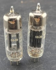 NOS Tested Pair 6202/6X4WA GE Five Star Audio Amplifier Rectifier Tubes