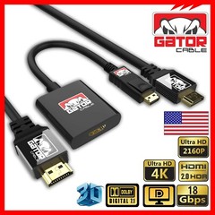 Display Port to HDMI Adapter Cable Audio Video PC Monitor 4K 1080P 60Hz 18Gbps