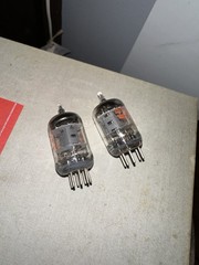 Matched Pair GE Five Star 5654 / 6AK5W Vacuum Tubes Untested Vintage USA