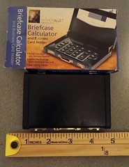 Vintage 2000s Briefcase Calculator And Card Holder w/ Original Box