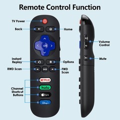 Loutoc Replacement Remote Control for roku LG samsung Smart TV
