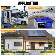 12V 200Ah 2560W LiFePO4 Lithium Battery for RV Off-grid Trolling Motor Boat