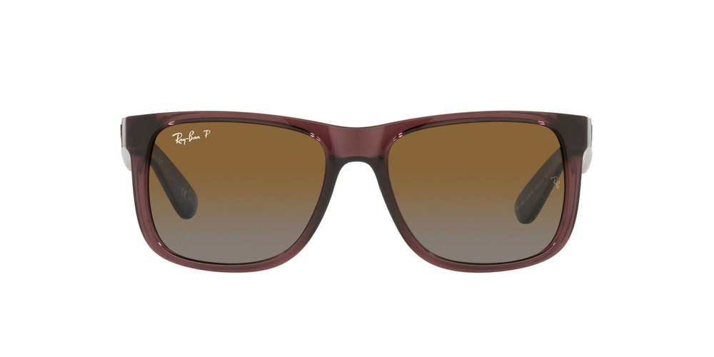 Ray-Ban Unisex RB4165 54 mm, Transparent Dark Brown/Polarized Gradient Brown