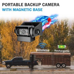 EWAY Strong Magnetic Wireless Backup Camera for iPhone Android, WiFi Black