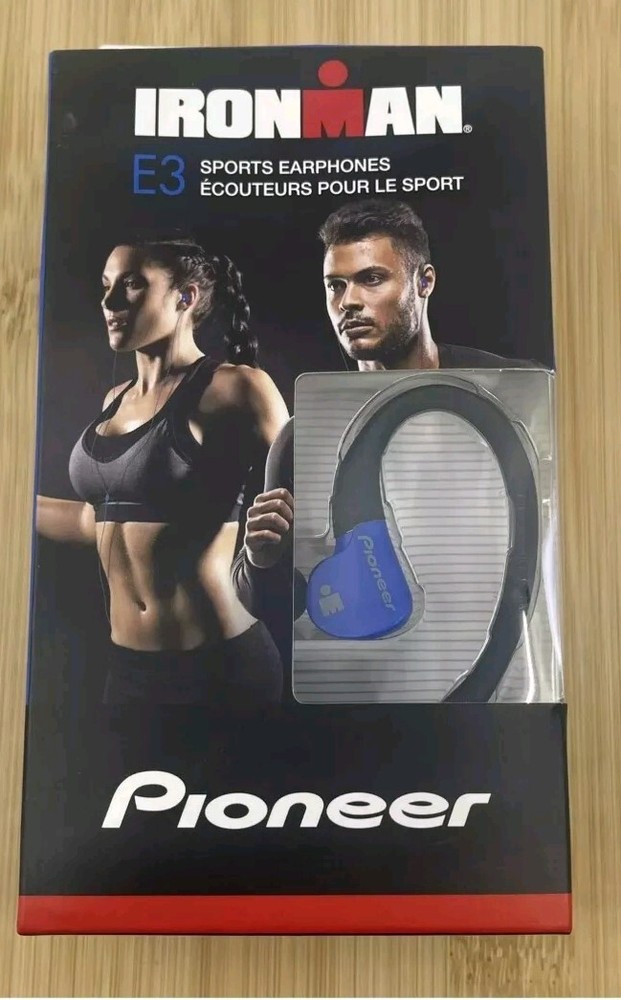 Pioneer Ironman E3 Sports Earphones Blue, SE-E3M(L), New in Box