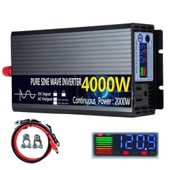 2000W 3000W 4000W Pure Sine Wave Power Inverter 12V 24V DC to 110V 120V AC
