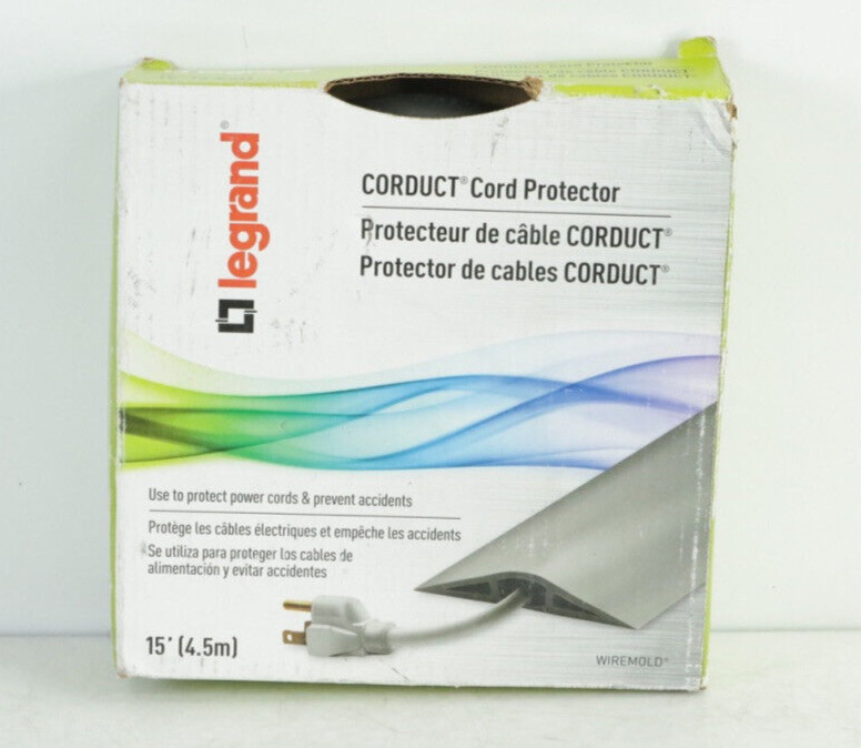 Corduct 15′ Overfloor Cord Protector, Black m535