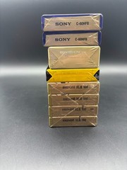 LOT of 8 NOS Blank Cassette Tapes Maxell, Sony, ETC
