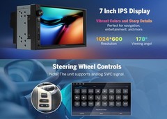 Eonon UA13 Android 13 Double 2Din 7″ IPS Car Stereo Radio GPS CarPlay Bluetooth