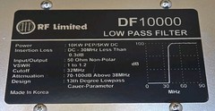 RF Limited High Powered Low Pass Filter DF10000 / For All Types HF Transceivers