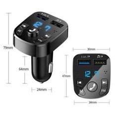 Bluetooth 5.0 Car Wireless FM Transmitter Adapter For 2USB PD Charger AUX