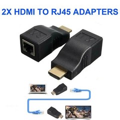 4K 1080P HDMI Extender to RJ45 Over Cat 5e/6 Network LAN Ethernet Adapter Lot