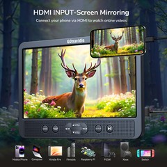 2×10.5″ Portable Dual DVD Player Car Headrest 1080P Video Battery USB SD Headset