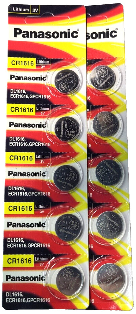 CR1616 PANASONIC 10PK 3V LITHIUM DL1616 ECR1616 (GREAT EXP 12/34) FREE SHIP&TRAK