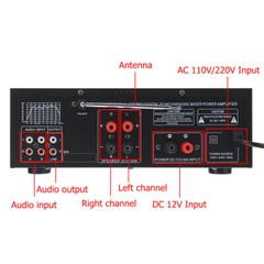 2000W Digital Power Amplifier bluetooth Stereo HiFi Audio USB SD FM Car Home
