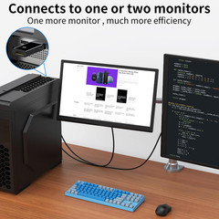 4K DisplayPort to HDMI Adapter 2-Pack,24K Gold Plated Uni-Directional Display P