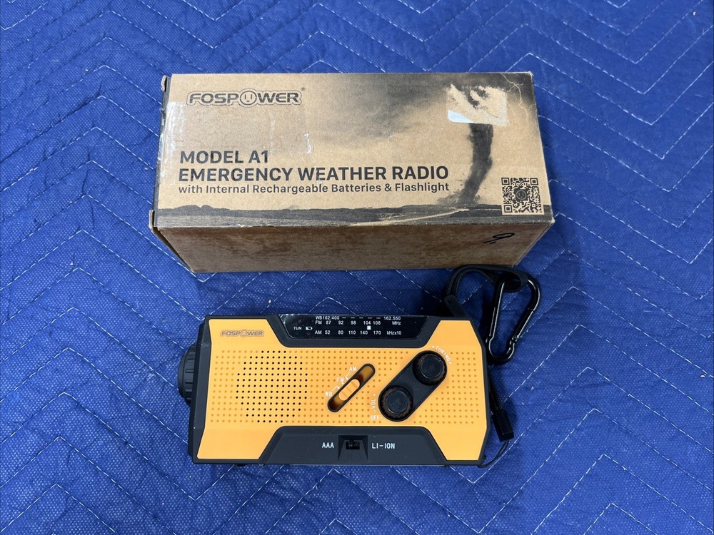 FosPower FOSPWB2376 Emergency Solar Crank Portable NOAA Weather Radio Tested