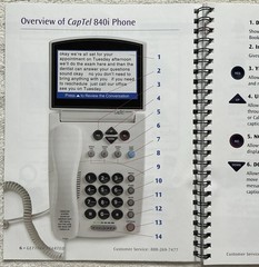 Captel 840i Hearing Impaired Closed Caption Analog Land Line Telephone TESTED