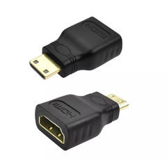 2 X Mini HDMI Male to Standard HDMI Female Adapter Gold Plated HDTV 4K 1080p 3D