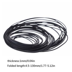 50PCS Rubber Drive Belt Kit for Cassette Player Recorder Repair Replacement New