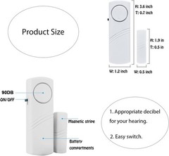 Compact 90dB Security Alarm Pack – 15 Durable Door & Window Alarms for Safety
