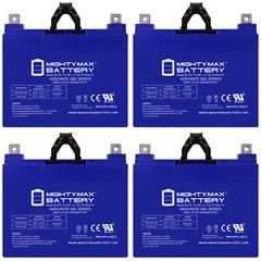 Mighty Max 12V 35AH GEL NB Battery Replaces SLAA12-35C, SLADC12-35J – 4 Pack