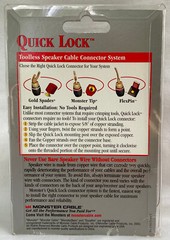 Monster Quick Lock Flex Tip Modular Speaker Cable Termination z2 bi-wire biwire