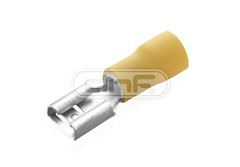 (100 PACK) YELLOW VINYL 12-10 GAUGE FEMALE QUICK DISCONNECT WIRE CONNECTOR .250″