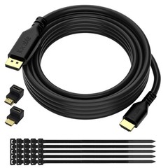 4K DisplayPort to HDMI Cable 25 FT, DP to HDMI Male Video UHD Cable, Uni-Dire…