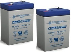 Power-Sonic 2 Pack – BATTERY 6V 6 VOLT SLA VRLA RECHARGEABLE 4, 4.5,5 AH