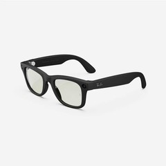Ray-Ban Meta Wayfarer (Refurbished), Matte Black / Clear to G-15 Green Transitio