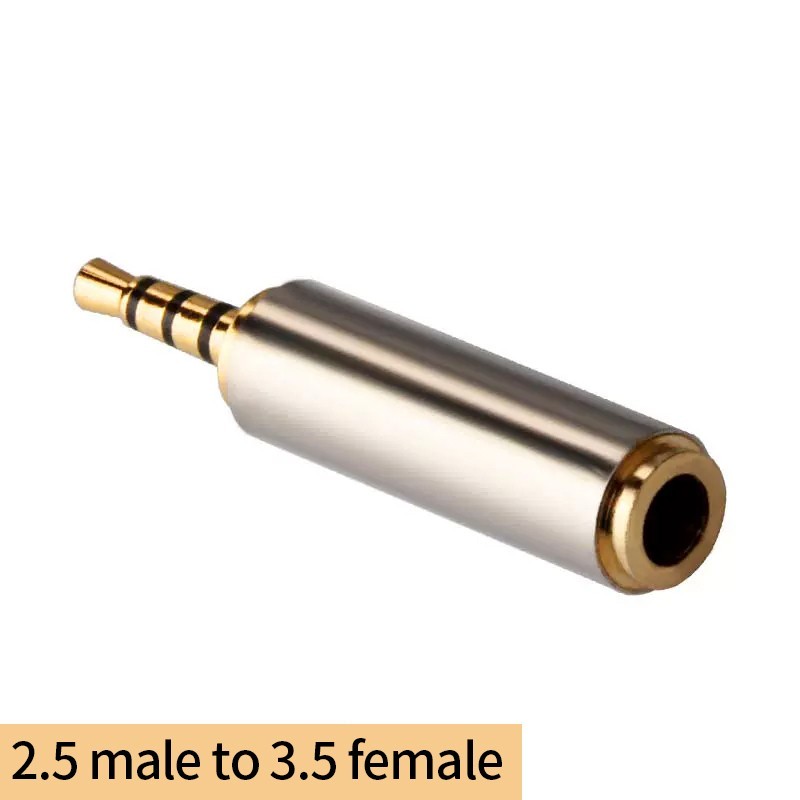 2.5mm 3.5mm Audio Jack Adapter Converter Gold Plated Headphone Mic Stereo Plug