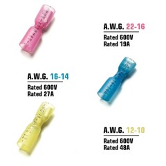 50~500PCS Female Heat Shrink Spade Wire Connectors Insulated Crimp Terminal Kit
