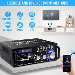Sunbuck Small Stereo Amplifier Stereo Receivers for Home Audio Max 300Wx2 Pow…