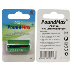PoundMax CR123A 3.0v Lithium Camera Battery – 2 Count