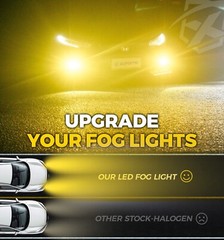 Yellow Lens Fog Lights Driving Lamp Fit for 16-25 Honda Civic Sedan Hatchback
