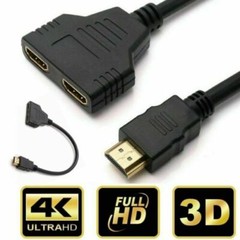 4K HDMI Cable Splitter Adapter 2.0 Converter 1 In 2 Out 1 Male to 2 Female lot
