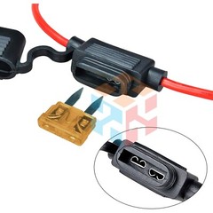 3 Pack 14 Gauge Mini ATC 7.5A Fuse Holder In Line AWG Wire Copper 12 Volt Blade