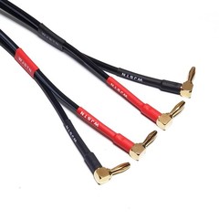 Speaker Cable Extension with Right Angle Banana Plugs, 12 AWG, Banana Jack Co…