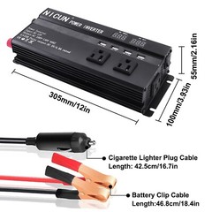 6000W LCD Car Power Inverter DC 12V To AC 110V Pure Sine Wave Solar Converter