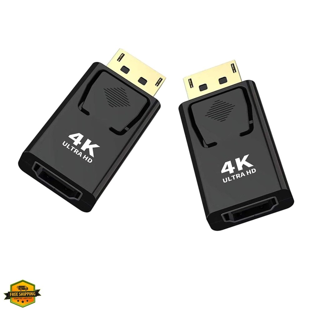 Displayport to HDMI Converter，DP to HDMI Adapter [2-Pack],3840x2160p Male to …