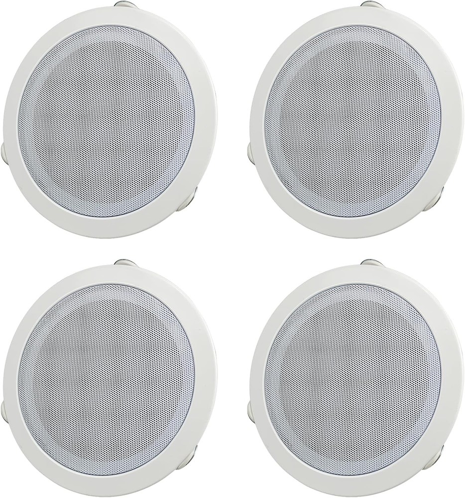 Herdio 4 Pack 6″ 70V Commercial Ceiling Speaker High-Fidelity Audio Wide Sound